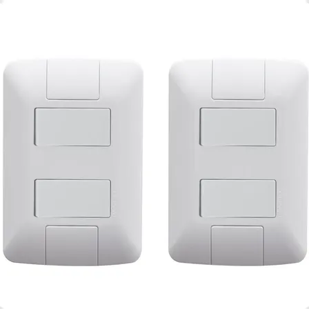 Interruptor Duplo com Tomada Tramontina Branco
