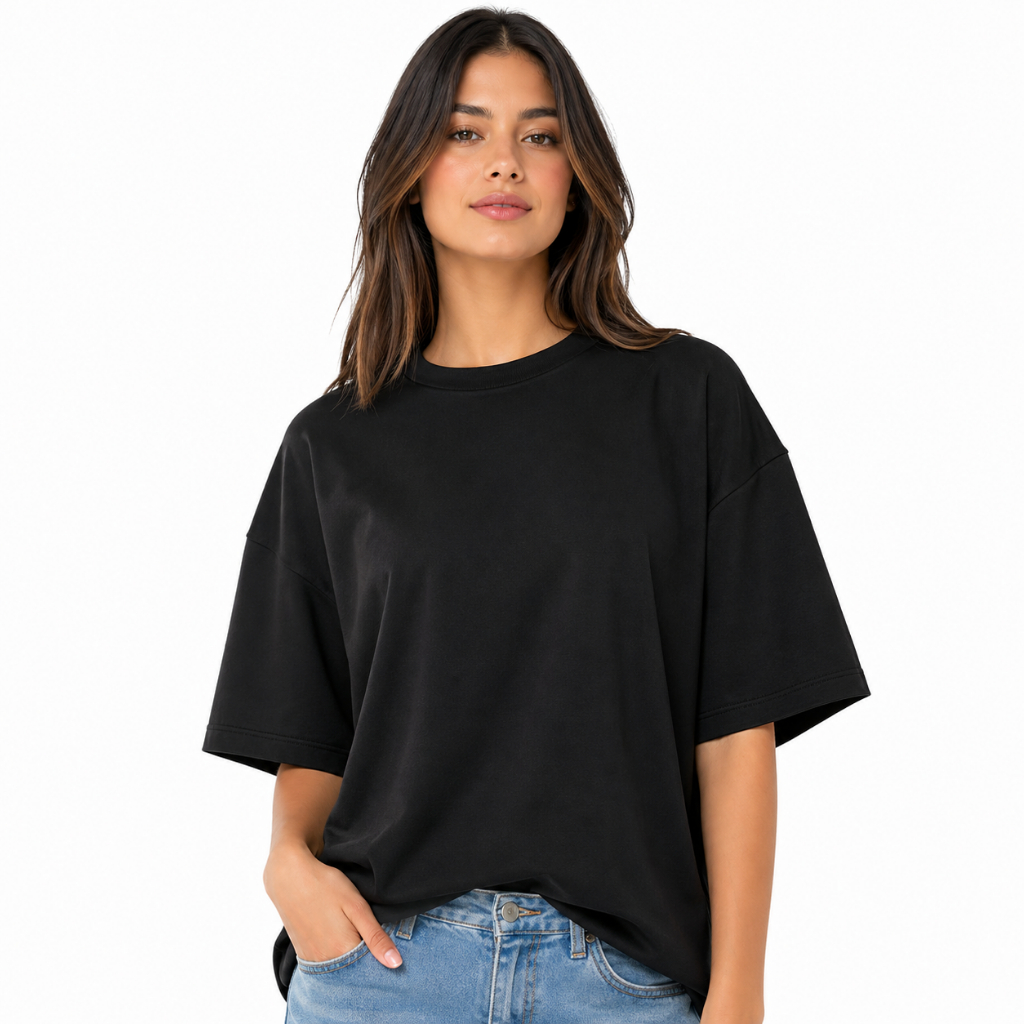 Camiseta Lisa Oversized Feminina 100 Algodão Premium Confortavel Cores