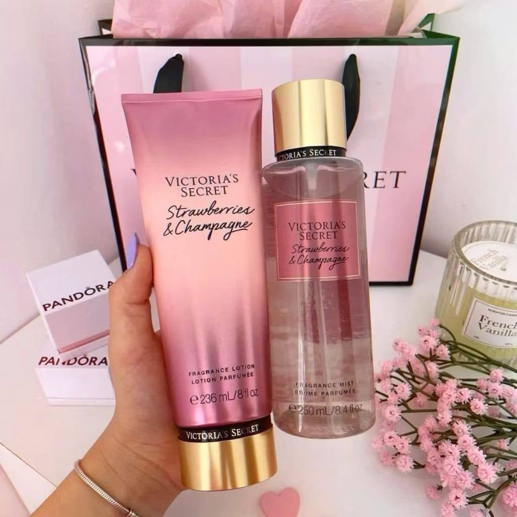 Kit Hidratante Corporal + Body Splash Feminino Fragrância Doce Frutal Hidratação