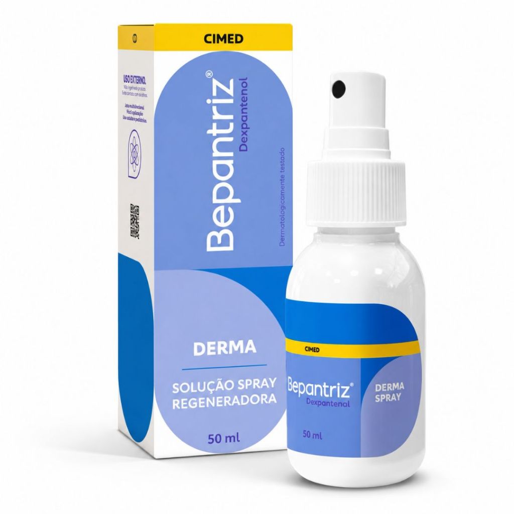 Bepantriz Derma Solução Spray Regeneradora 50ml Hidratação e Reparação de Pele e